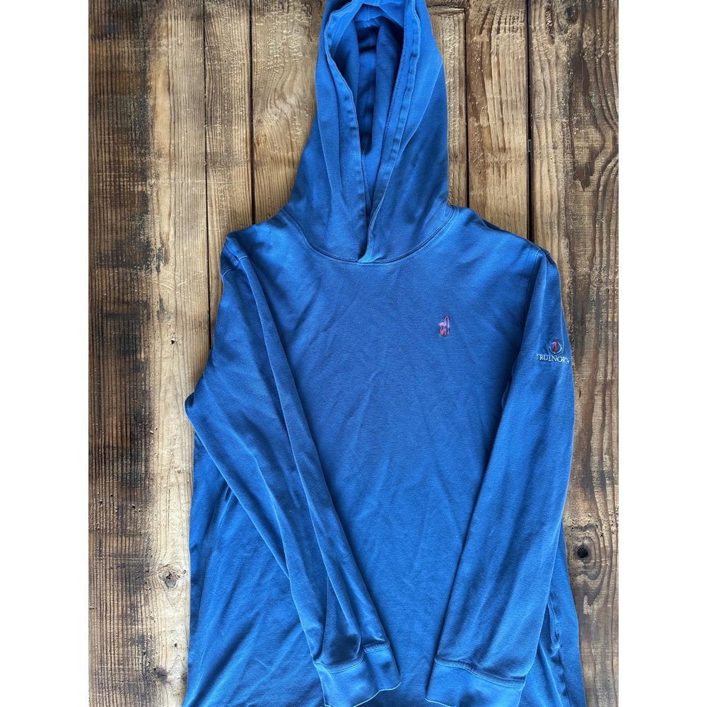 Johnnie-O Boys Blue True North Long‎ Sleeve Piqué Hoodie Size 16